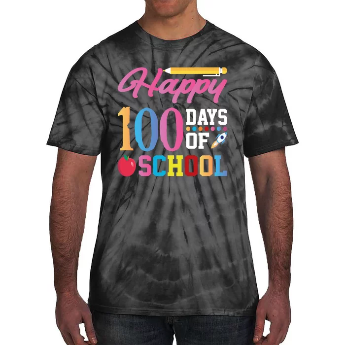 Happy 100 Days Of School Tie-Dye T-Shirt