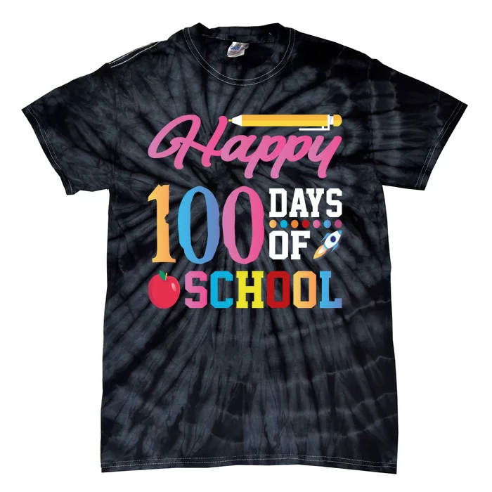 Happy 100 Days Of School Tie-Dye T-Shirt