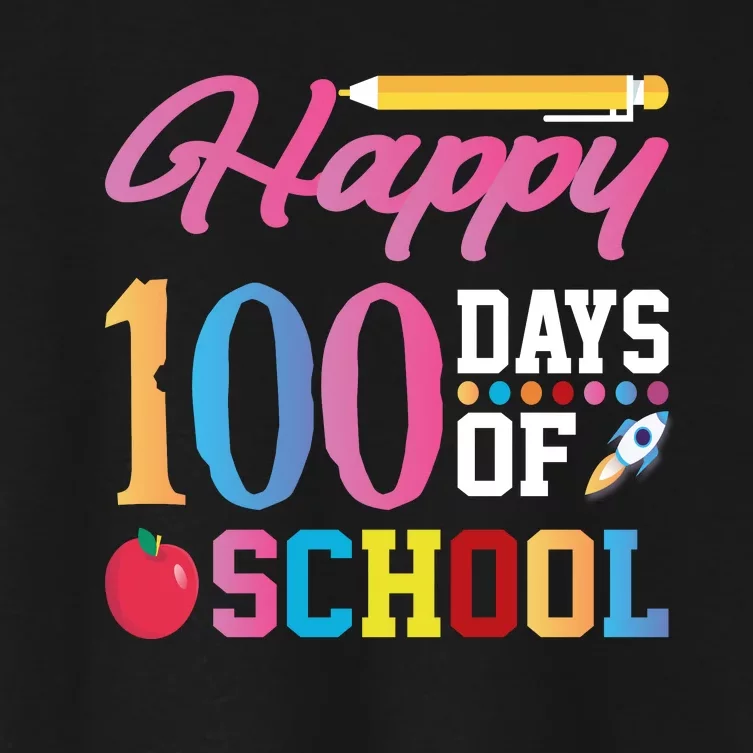 Happy 100 Days Of School Women's Crop Top Tee