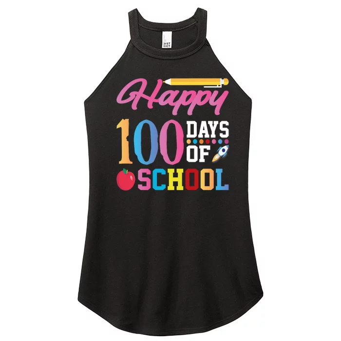 Happy 100 Days Of School Women’s Perfect Tri Rocker Tank