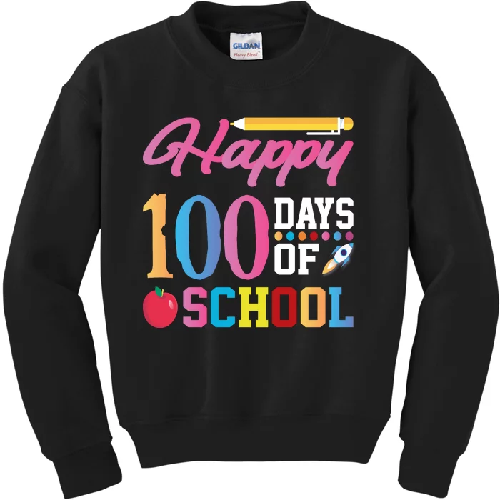 Happy 100 Days Of School Kids Sweatshirt