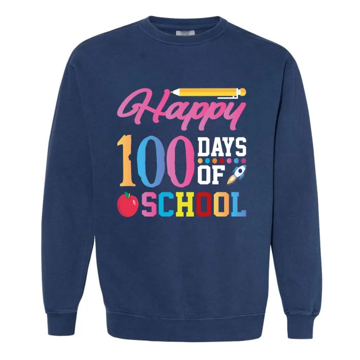 Happy 100 Days Of School Garment-Dyed Sweatshirt