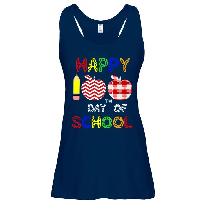 Happy 100th Day Of School Ladies Essential Flowy Tank