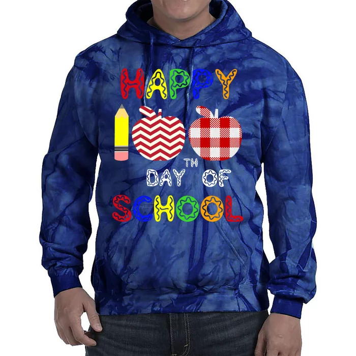 Happy 100th Day Of School Tie Dye Hoodie