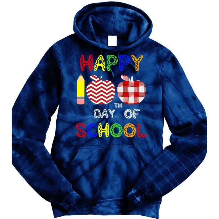 Happy 100th Day Of School Tie Dye Hoodie