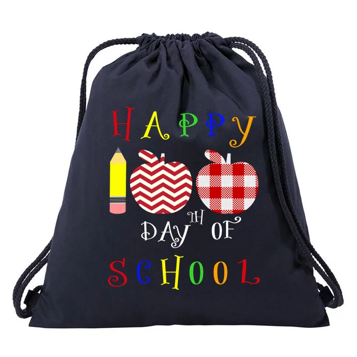 Happy 100th Day Of School Drawstring Bag