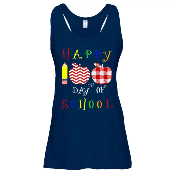 Happy 100th Day Of School Ladies Essential Flowy Tank