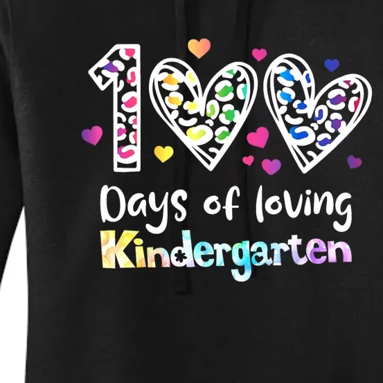 Happy 100th Day Of Kindergarten Teachers 100 Days Women's Pullover Hoodie