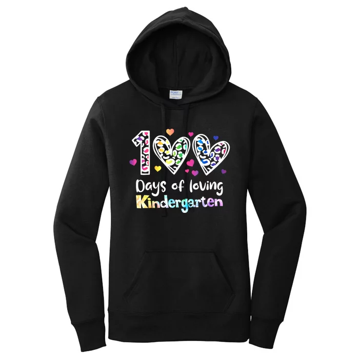 Happy 100th Day Of Kindergarten Teachers 100 Days Women's Pullover Hoodie