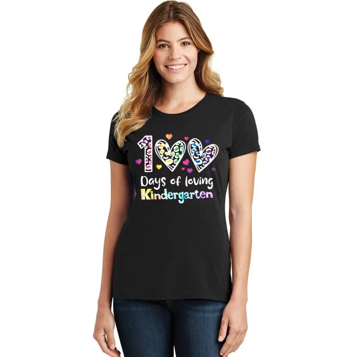 Happy 100th Day Of Kindergarten Teachers 100 Days Women's T-Shirt