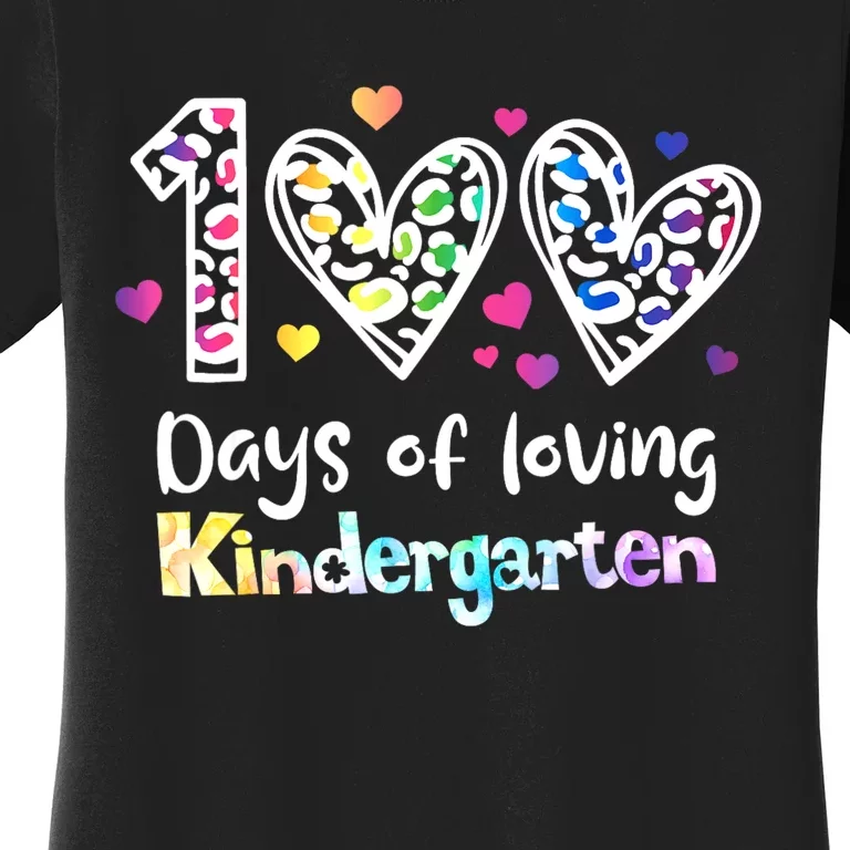 Happy 100th Day Of Kindergarten Teachers 100 Days Women's T-Shirt