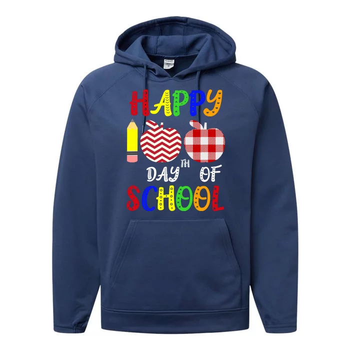 Happy 100th Day Of School Performance Fleece Hoodie