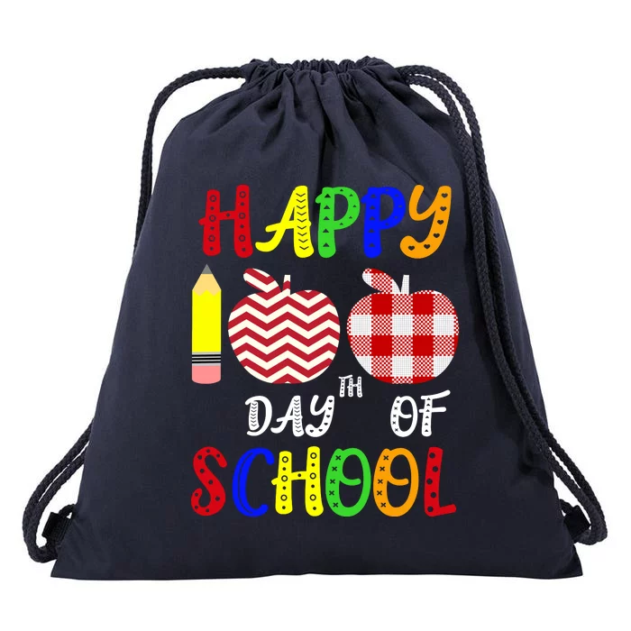 Happy 100th Day Of School Drawstring Bag