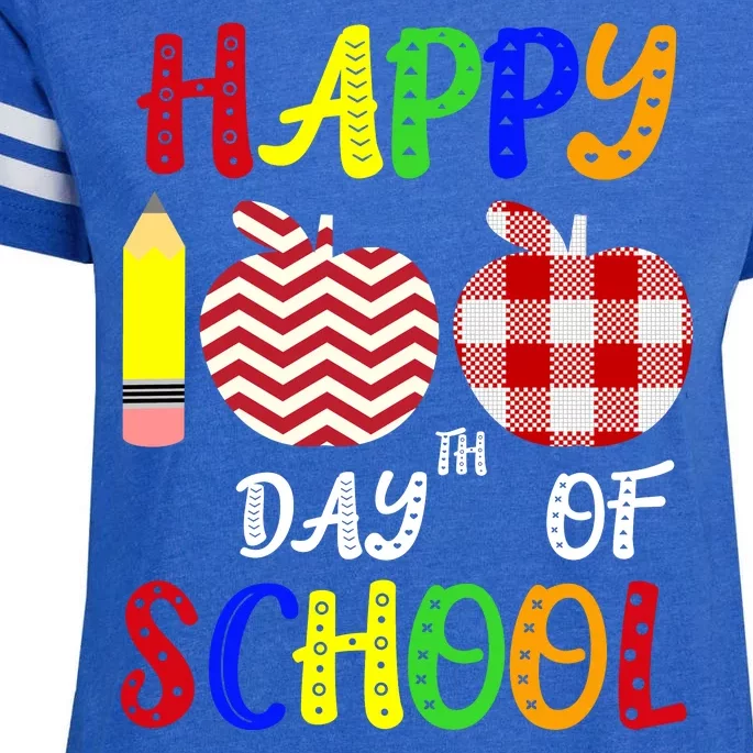 Happy 100th Day Of School Enza Ladies Jersey Football T-Shirt