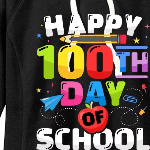 Happy 100th Day Of School For 100 Days Student Or Teacher Cute Gift Women's Fleece Hoodie