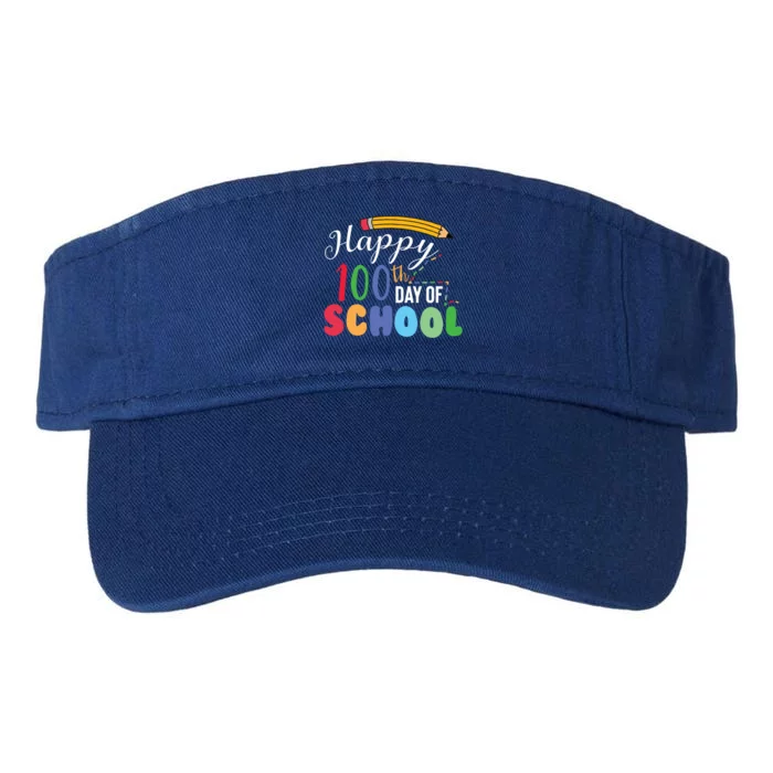 Happy 100th Day Of School Teacher Student Gift Valucap Bio-Washed Visor