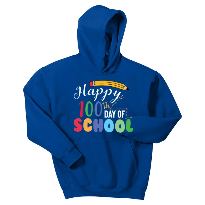 Happy 100th Day Of School Teacher Student Gift Kids Hoodie