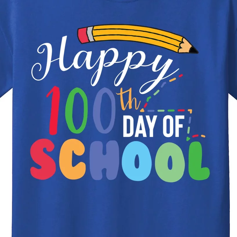 Happy 100th Day Of School Teacher Student Gift Kids T-Shirt