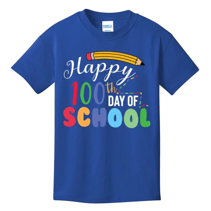 Happy 100th Day Of School Teacher Student Gift Kids T-Shirt