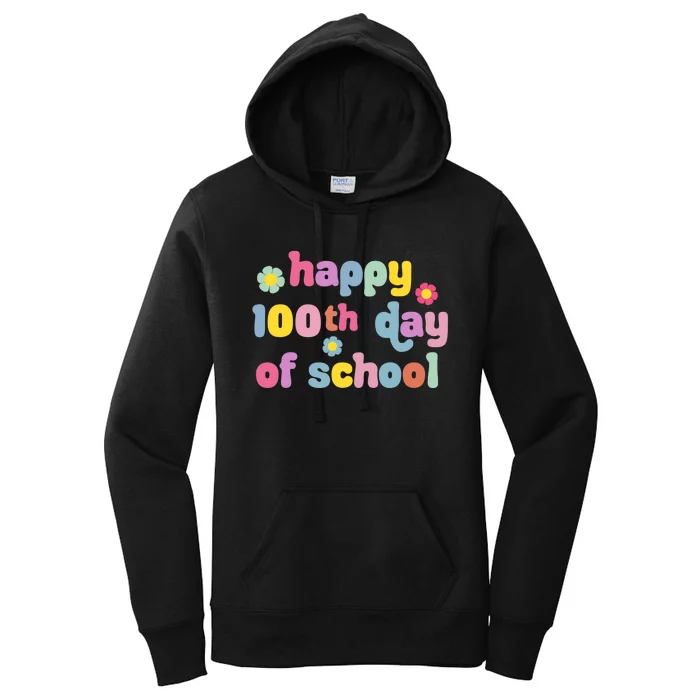 Happy 100th Day Of School Teachers Students Women's Pullover Hoodie