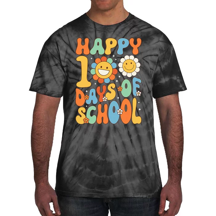 Happy 100 Days Of School Groovy 100th Day Of School Tie-Dye T-Shirt