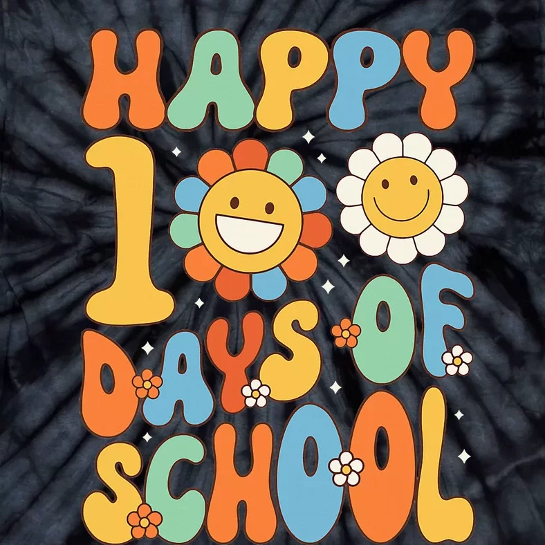 Happy 100 Days Of School Groovy 100th Day Of School Tie-Dye T-Shirt