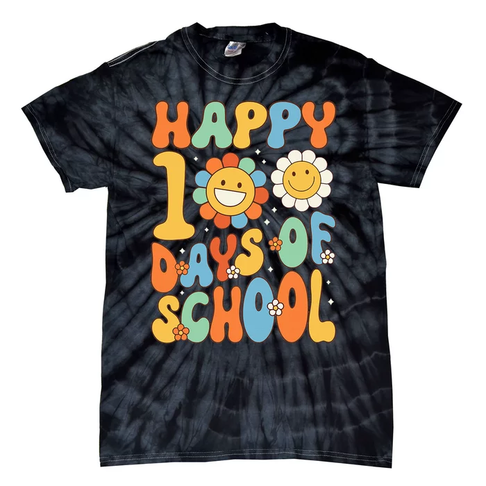 Happy 100 Days Of School Groovy 100th Day Of School Tie-Dye T-Shirt