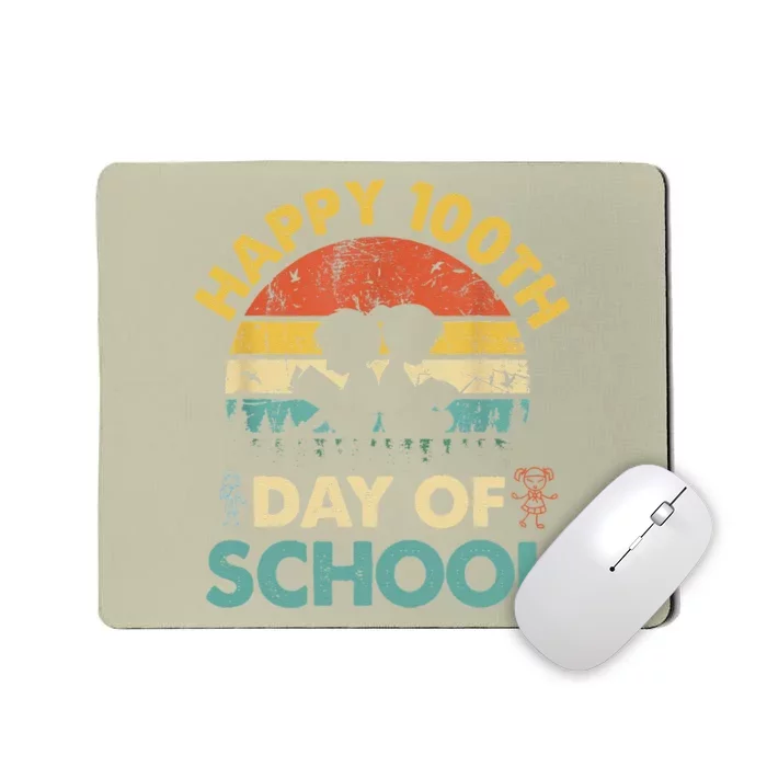 Happy 100th Day Of School Teacher Reading Book Design Mousepad