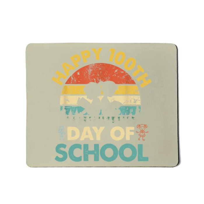 Happy 100th Day Of School Teacher Reading Book Design Mousepad