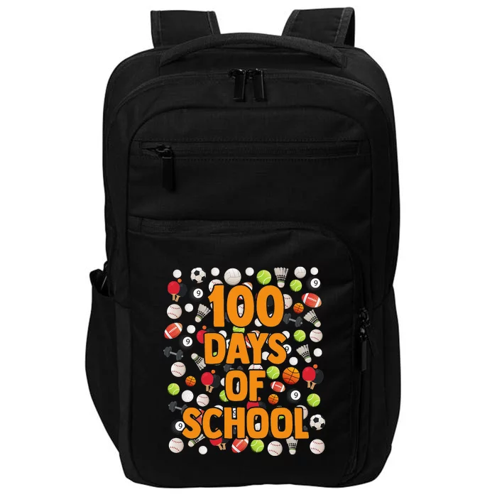 Happy 100 Days Of School PE Teacher Impact Tech Backpack