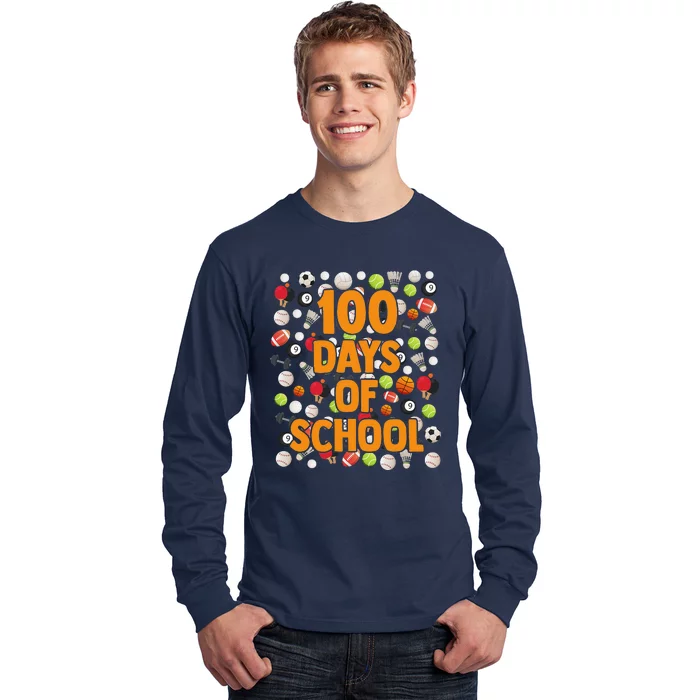 Happy 100 Days Of School PE Teacher Long Sleeve Shirt