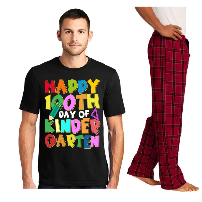 Happy 100th Day Of Kindergarten Groovy 100 Days Of School Gift Pajama Set