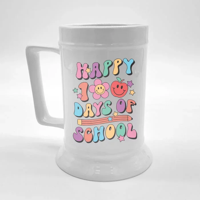 Happy 100 Days Of School Teacher Front & Back Beer Stein