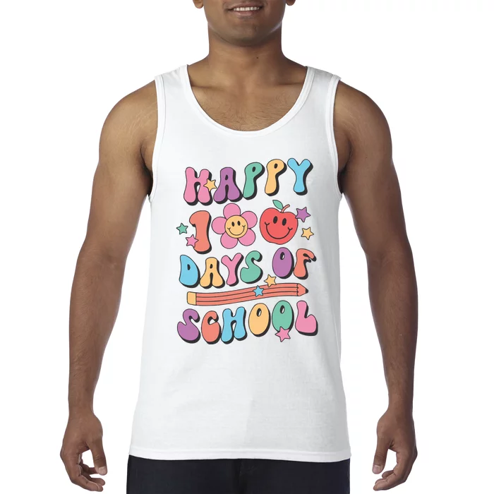 Happy 100 Days Of School Teacher Tank Top