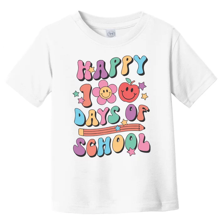 Happy 100 Days Of School Teacher Toddler T-Shirt