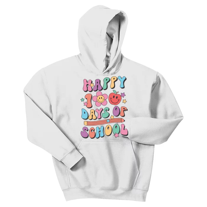 Happy 100 Days Of School Teacher Kids Hoodie