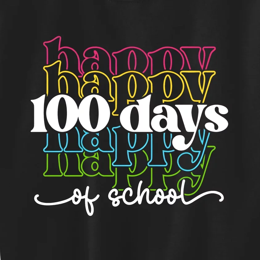 Happy 100 Days Of School Teacher Life Kids Sweatshirt