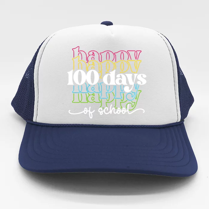 Happy 100 Days Of School Teacher Life Trucker Hat