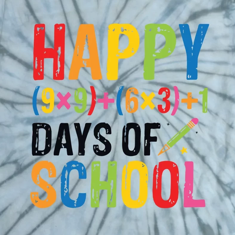 Happy 100 Days Of School 100th Day Teacher Tie-Dye T-Shirt