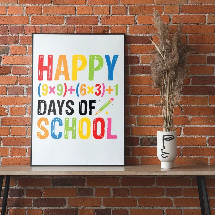 Happy 100 Days Of School 100th Day Teacher Poster