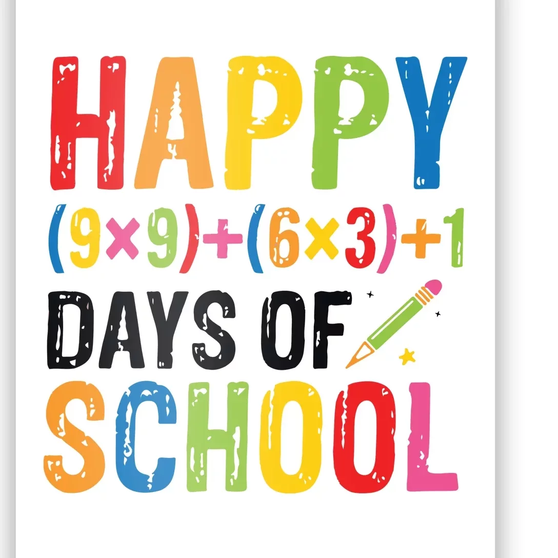 Happy 100 Days Of School 100th Day Teacher Poster