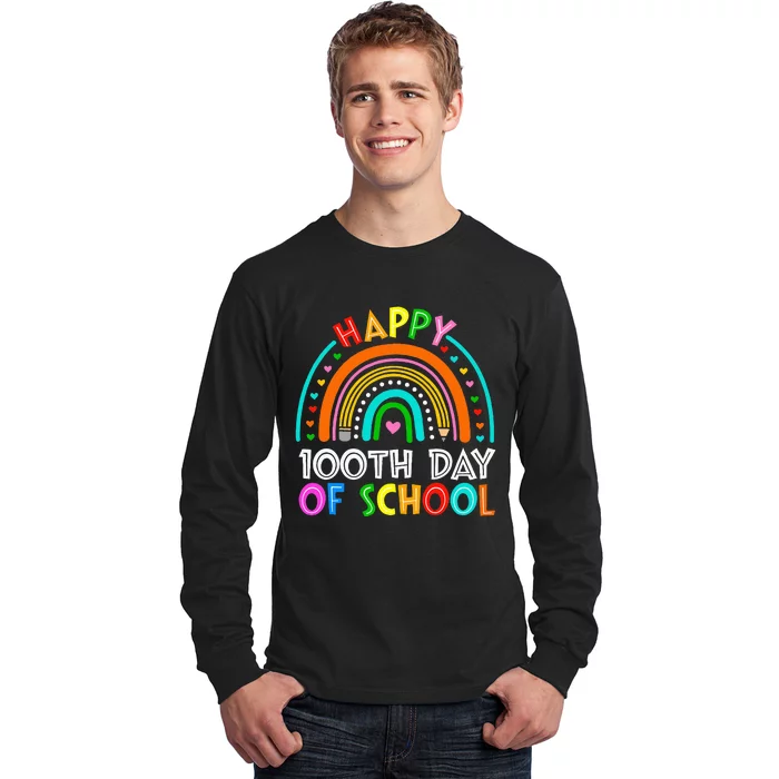 Happy 100th Day Of School Teacher Student Long Sleeve Shirt