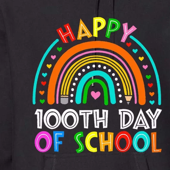 Happy 100th Day Of School Teacher Student Premium Hoodie