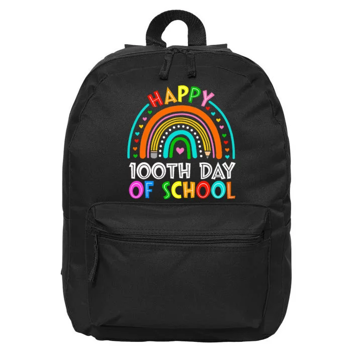 Happy 100th Day Of School Teacher Student 16 in Basic Backpack