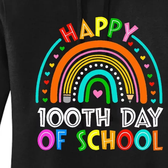 Happy 100th Day Of School Teacher Student Women's Pullover Hoodie