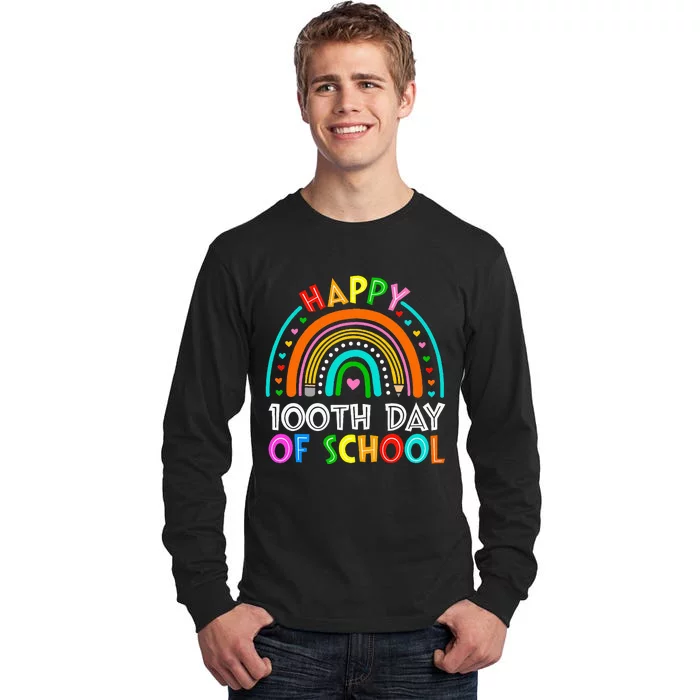 Happy 100th Day Of School Teacher Student Tall Long Sleeve T-Shirt