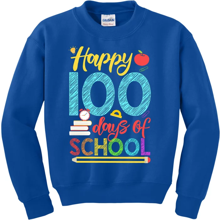 Happy 100 Days Of School For Teacher Or Child Kids Sweatshirt