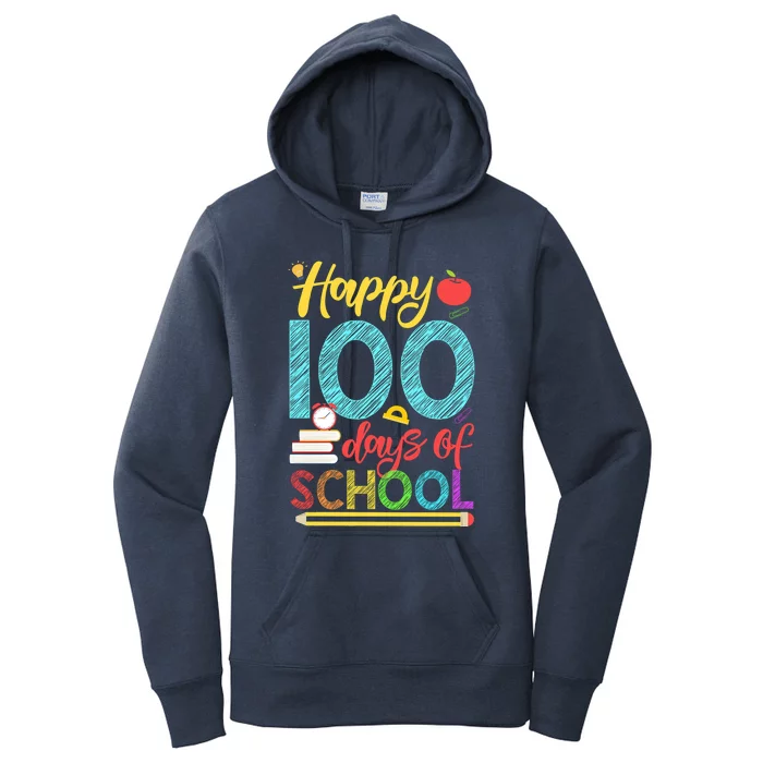 Happy 100 Days Of School For Teacher Or Child Women's Pullover Hoodie