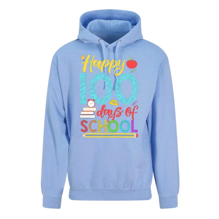 Happy 100 Days Of School For Teacher Or Child Unisex Surf Hoodie