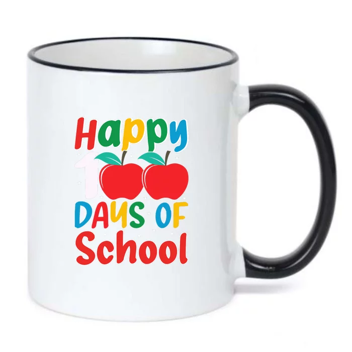 Happy 100th Day of School  for Teacher or Child Black Color Changing Mug